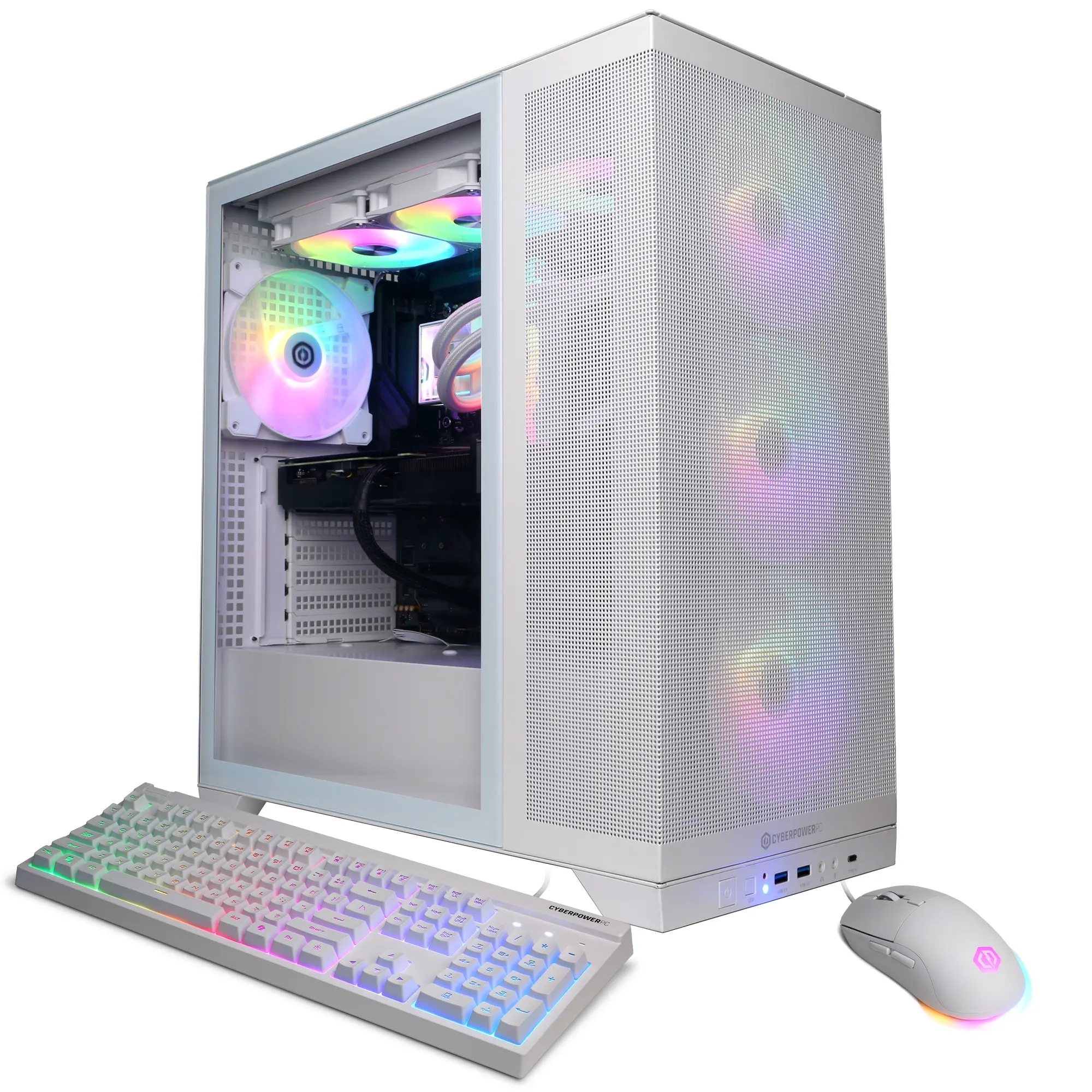 CyberPowerPC SLC11260CPG Gaming Desktop PC, AMD Ryzen 7 9800X3D, 32GB DDR5, GeForce RTX 5060 Ti 16GB, 2TB PCIe 4.0 NVMe SSD, WiFi/BT, RGB Gaming Keyboard/Mouse & Windows 11 Home