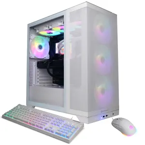 CyberPowerPC SLC11260CPG Gaming Desktop PC, AMD Ryzen 7 9800X3D, 32GB DDR5, GeForce RTX 5060 Ti 16GB, 2TB PCIe 4.0 NVMe SSD, WiFi/BT, RGB Gaming Keyboard/Mouse & Windows 11 Home