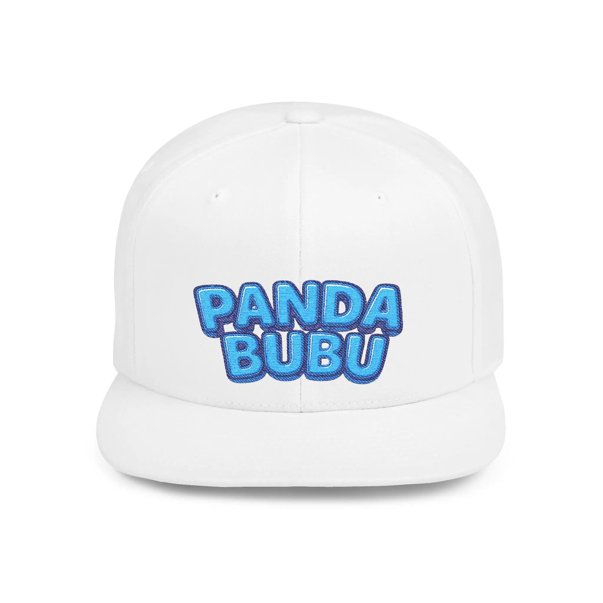 Stylish Panda Bubu Flat Bill Snapback Hat, Trendy Cap for Summer, Casual Accessories, Streetwear Fashion, Gift for Panda Lovers