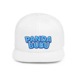 Stylish Panda Bubu Flat Bill Snapback Hat, Trendy Cap for Summer, Casual Accessories, Streetwear Fashion, Gift for Panda Lovers