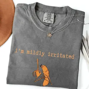 I'm Mildly Irritated Marcus The Worm Shirt Marcus The Worm Meme Shirt Brain Rot Robert Help Marc Classic Fit Cotton T-Sh Relax Cotton T-Shirt