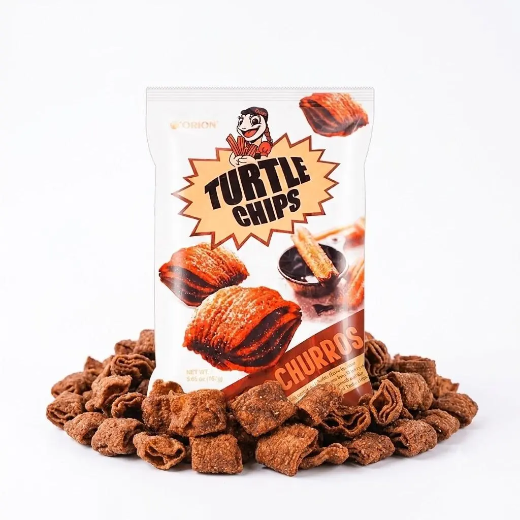 Turtle Chips Korea Choco Churros 5.64 oz 6 Huge Bags