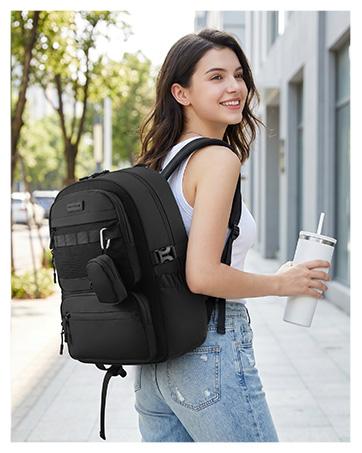 LOVEVOOK College Laptop Backpack, 15.6" Padded Daypack Trolley Sleeve, 14 Pockets, Waterproof Work Bag for Nurse Teacher Office Daily Commute with Accessory Pouch