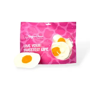 Freeze Dried Giant Fried Eggs - Crunchy Sweet Candy - 3.46 oz Candy Bag Bonbon Snack Sugar
