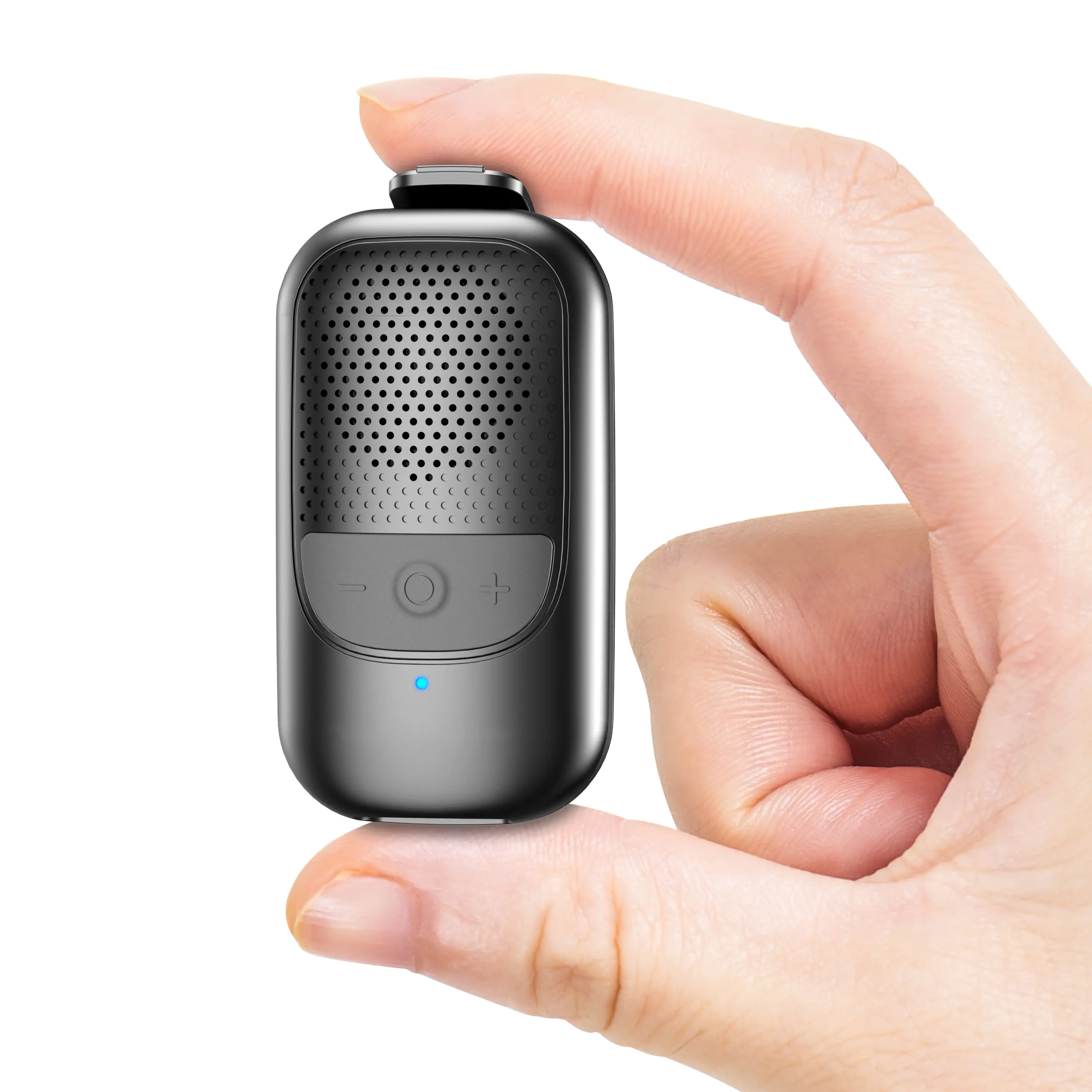 Clip-On Bluetooth Speaker, Wireless Portable Speaker with Microphone for Hands-Free Calls and Music, Up to 10 Hours Playtime for Work, Hiking, Running