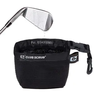 Club Scrub - Pro Model Golf Club & Ball Cleaning Bag with Waterproof Clean Face Technology Liner Detachable Clip Machine Washable Neoprene Exterior Dry Exterior Golf Gift