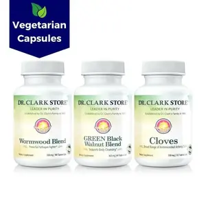 Dr. Clark's Parasite Cleanse - Cloves, Wormwood & Black Walnut - Vegetarian