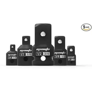 EPAuto 5 Pieces - Impact Socket Adapter and Reducer Set, Cr-V