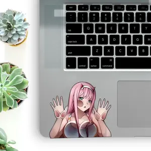 Zero Two Vinyl Sticker, Cute Anime Girl Decal, Darling in the Franxx Sticker, Kawaii Anime Waterproof Laptop Phone Sticker