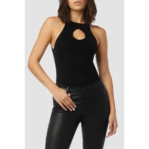 Mock Neck Keyhole Racer Tank