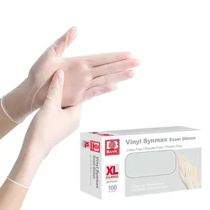 100PCS Clear Disposable Plastic Gloves – Food Safe, Latex-Free, Powder-Free for Cooking, Cleaning & Hair Dye