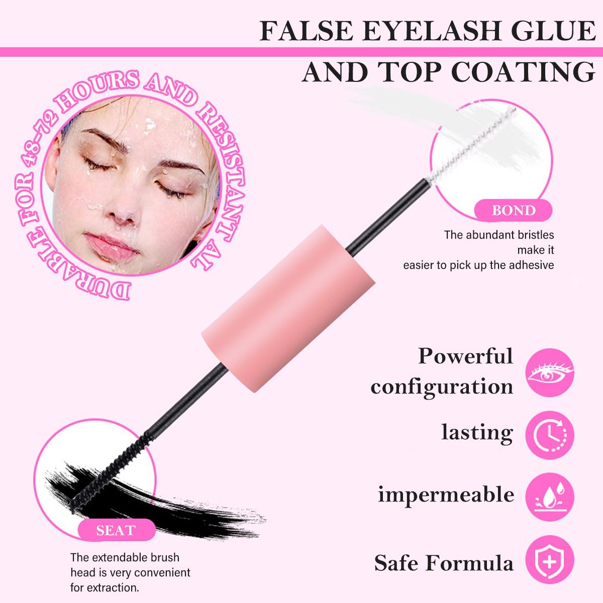 Flare Lashes Kit - 280 Clusters Individual Lash Extensions (9-15mm), Invisible Band Natural Fluffy, with Bond Seal Eyelash Glue, Lash Remover & Tweezers, Waterproof Long-Lasting DIY for Beginners