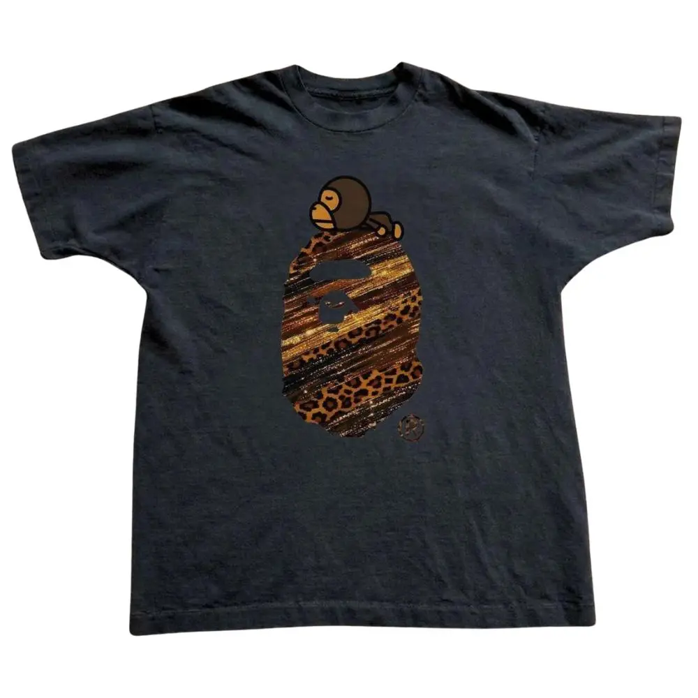 Baby Milo Ape Head Graphic T-Shirt, Camo Pattern Streetwear Tee, Japanese Urban Style Shirt, Unisex Casual Gift