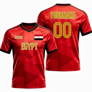 Custom Kids Youths Mens Womens Egypt 2026 Cup T Shirts Soccer Jersey For Fans TS8