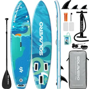 Stand Up Paddle Board 11' Inflatable SUP for Adults, Blow Up Paddle Board with Non-Slip EVA Deck 500LB Capacity Wide Board for All Skill Levels