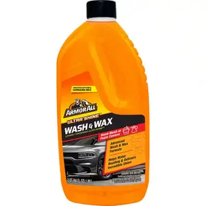 Armor All Ultra Shine Wash and Wax 64 fl oz Bottle for Advanced Water Beading and Incredible Shine with Carnauba Wax