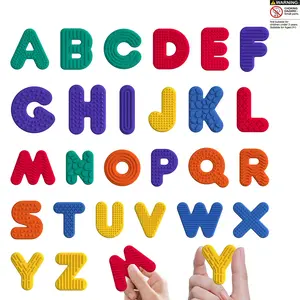 26pcs Sensory Alphabet Toys for Kids, Textured Fidget Toys, Abc Educational Toy, Preschool Learning Activity, Classroom Autistic Fidgets, Multi Activity Playset