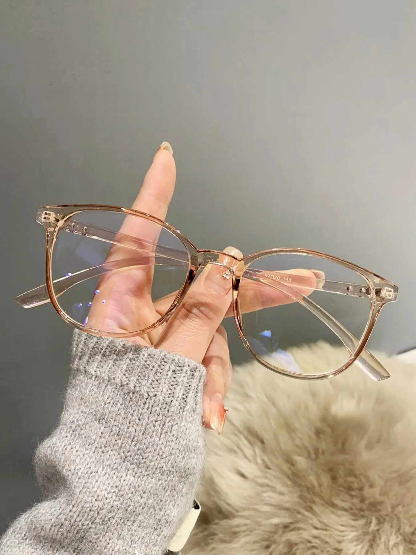 Women's Fashionable Clear Round Frame Eyeglasses, Lightweight Durable Glasses, Casual Trendy Anti-blue Light Eyeglasses for Everyday Use, Fashion Accessories for Outdoor Activities, Fashionable Frames Glasses, Stylish Glasses, Fashion Eyewear