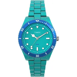 Timex Legacy tide 37mm Recycled Plastic Green Unisex Watch TW2Y04700