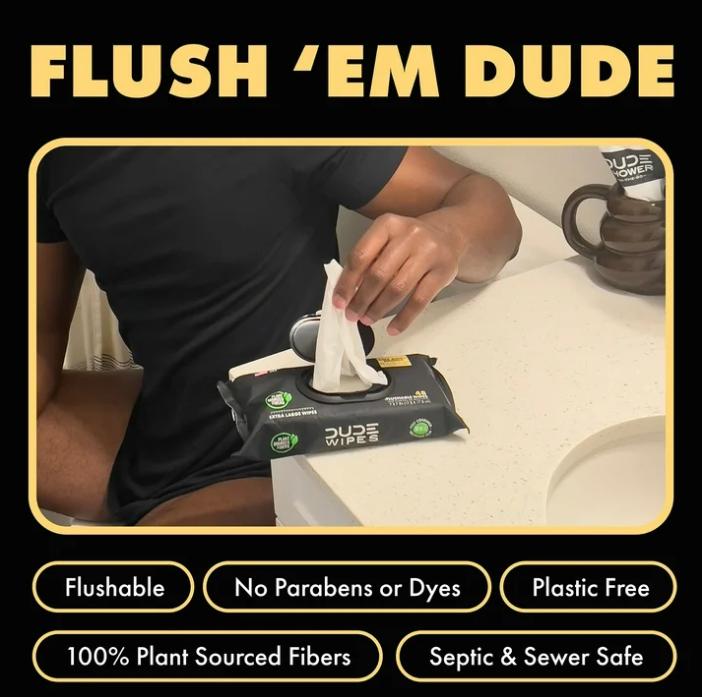 Flushable Wipes, Extra Large Shea BUTTer Smooth Wet Wipes, 144 Count