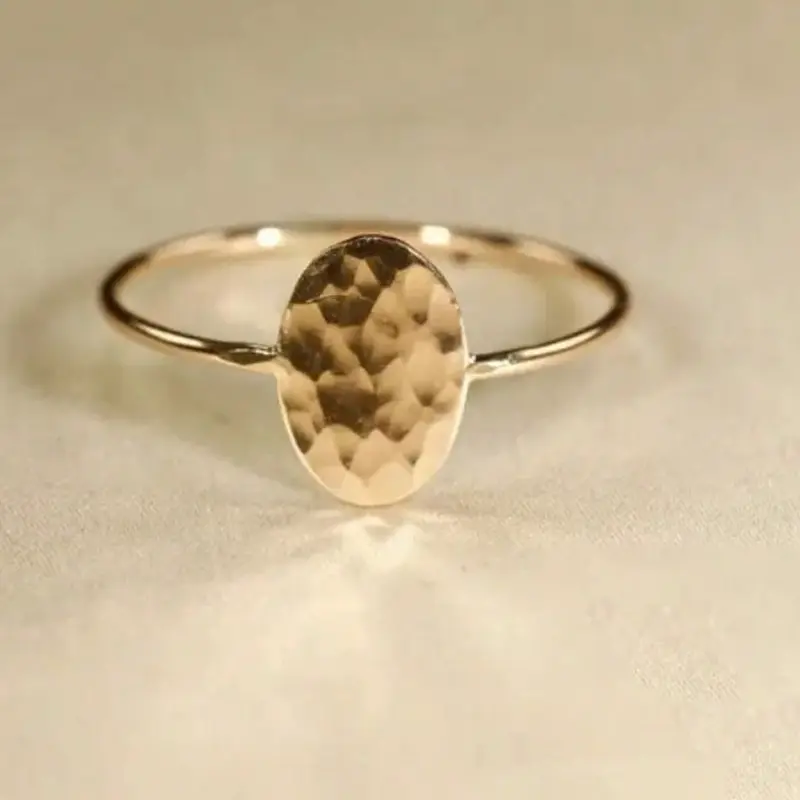 Elegant Oval Metal Ring for Women, Casual Everyday Jewelry, Daily Wear Jewelry, Versatile Accessory, Simple Yet Stylish Design