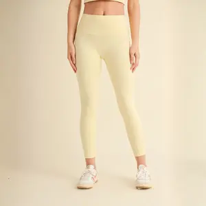Ava High-Rise Leggings: Lemon - Comfortable Fit, Versatile Style, Ideal for Everyday Wear