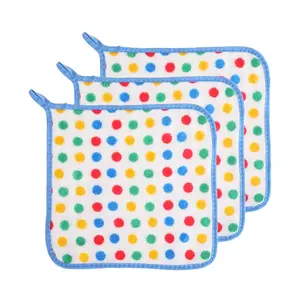 10 Counts Thick Absorbent Kitchen Towels, high-absorption multicolor dots kitchen cloths