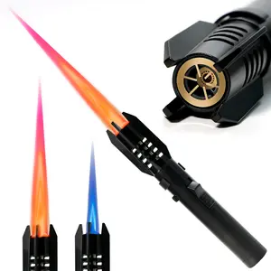 1300°C windproof lighter, suitable for welding, barbecuing, camping kitchen. Spray-type lamp body, reusable, suitable for family gift giving.