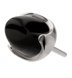 Black Onyx Bullet Titanium Threadless Top