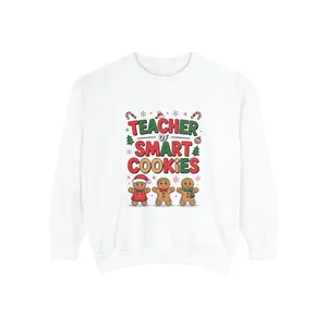 Festive Teacher Sweatshirt, Holiday Gift for Teachers, Cozy Christmas Apparel, Teacher Gift, Smart Cookies Sweater