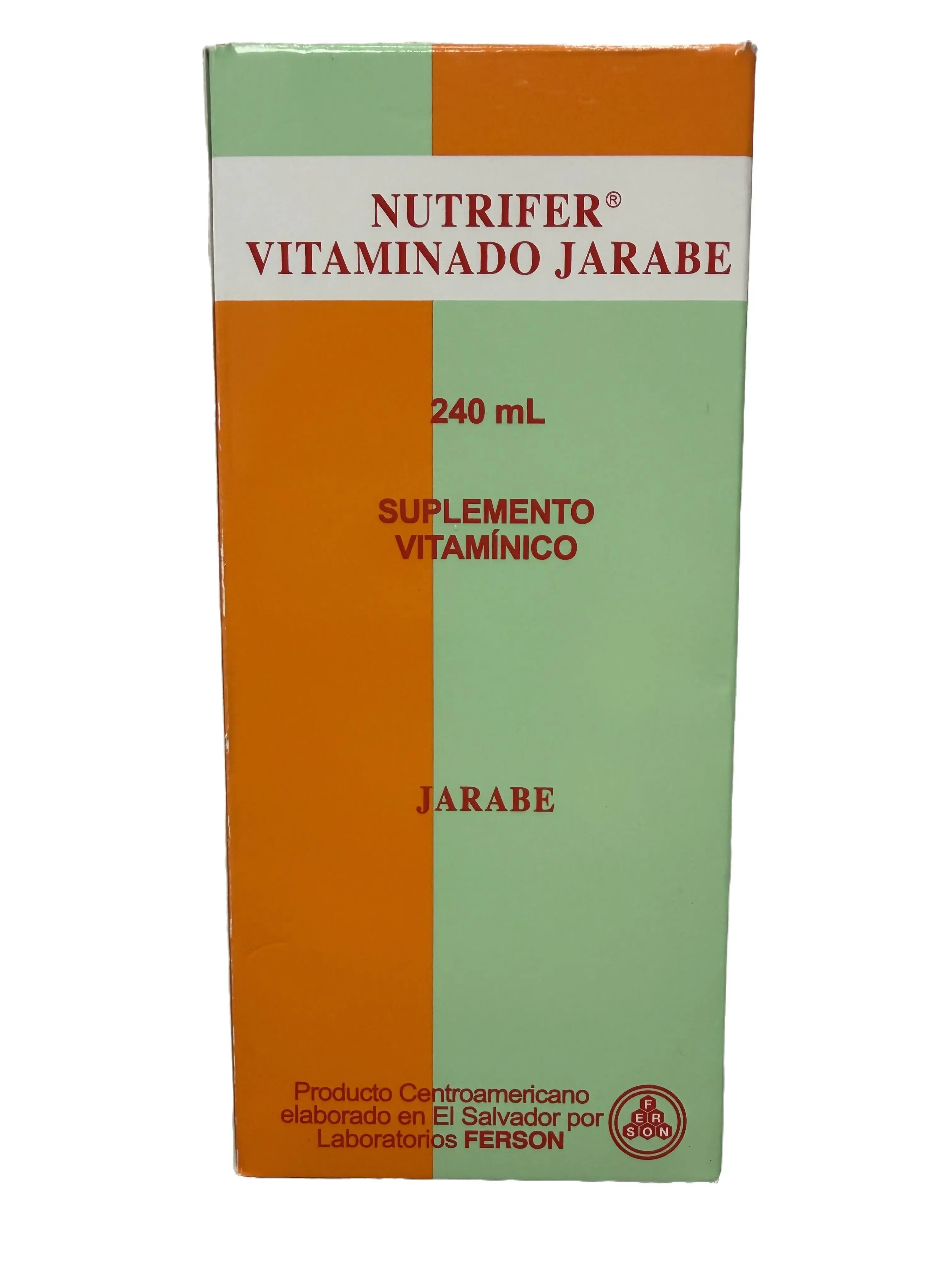 Nutrifer Vitaminado Jarabe Vitamin Nutrition Dietary Supplement, El Salvador-Made Natural Fitness Supplement for Brain Health, 240mL Healthcare Product