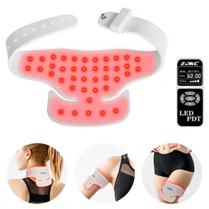 ZJKC Silicone Neck Therapy Pad with Box - FDA-Cleared Red Light Therapy Device for Neck Wrinkles, 660nm/850nm/940nm LEDs, Food-Grade Silicone, 1-60 Min Adjustable Timer, 4 Power Levels, Plug-In Mom Gift