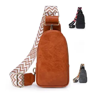 【Local Delivery】Maxoner Women's Four Seasons Leisure Versatile Solid Color PU Ethnic Woven Strap Crossbody Bag Womens Work Bags Front Pocket Main Compartment Travel Vegan
