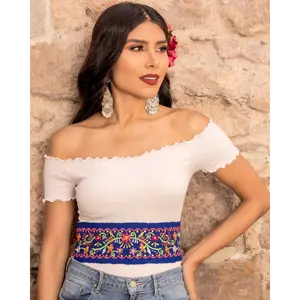 Floral Embroidered Belt