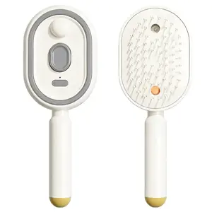 Electric Air-Cushion Massage Comb with Mist Spray—a 3-in-1 multifunctional styling comb combining self-cleaning, anti-tangle, anti-static, and volumizing capabilities with essential oil aromatherapy hair care.