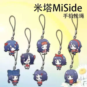 Miside Phone Charm Keychain Acrylic Mobile Phone Chain KeyRing Accessories Fans Gifts