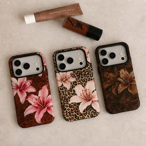2-Piece Polycarbonate Leopard Cheetah Print Custom Phone Case for Girls - Rubber Liner Buffer, Shock Absorption, Impact Resistant, Lightweight, For iPhone 18/17/16/15/14/13/12 Pro/ProMax/Plus & Compatible with Galaxy S26 S25 S24 S23 Series Phone Accessory