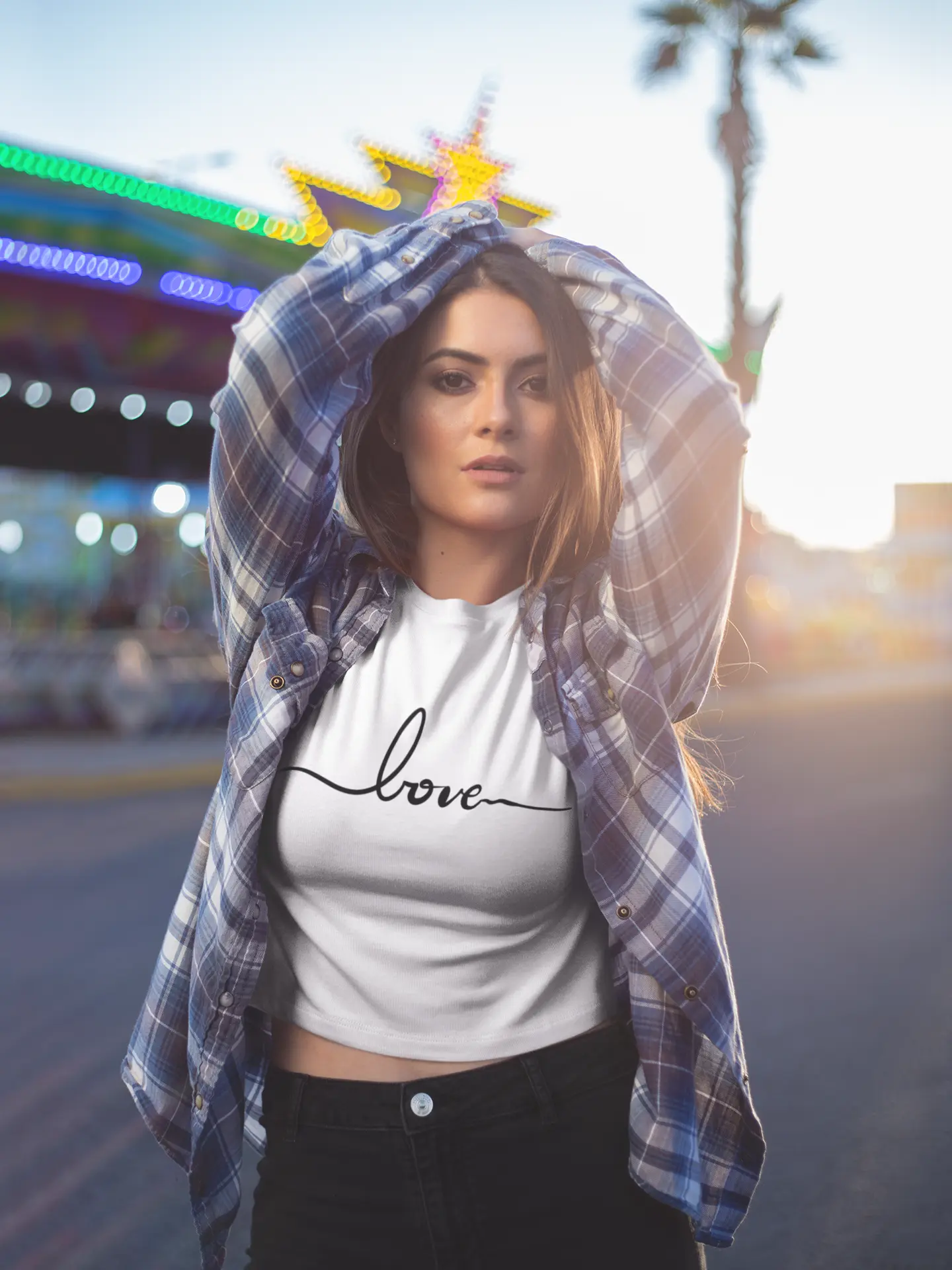 Love Script T-Shirt, Womens Love Tee, Love T-Shirt, Womens T-Shirt, T-Shirt, Tee Shortsleeve Collars