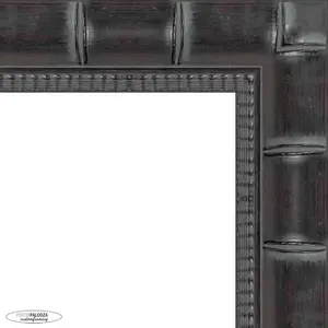13x18 Black Wide Bamboo Picture Frame - UV Acrylic, Foam Board Backing, Hanging Hardware