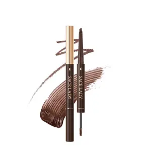 Sace Lady 2 in 1 Eyebrow Pencil & Eyebrow Gel, Dual-Ended Brow Pen & Eyebrow Brush for Fuller Brows, Fluffy & Precise, Waterproof Long-Lasting Eyebrow Pen for Women(02 Light Brown)