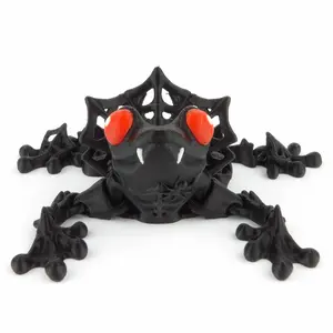 Count Frogula - 3D printed & Articulated Frog - Spider / Halloween Edition - Multicolor!