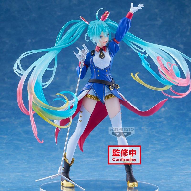 23cm BPEV Series Hatsune Miku x GUNDAM 45th Anniversary Version PVC Anime Official Prize Figure Collectible Model Table Ornament Fan Collection Holiday & Birthday Gifts