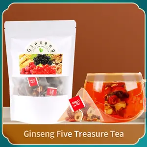 Kidney Tea Formula Ginseng Five Treasure  Tea Men Healthy Tea Goji Berry RedDate Wolfberry Tea Men's Tea Health Traditional Herbal Tea  Beverage Kidney Cleansing Tea for Men & Women Tea Mulberry Herbal Formula Health Tea Organic Tea Blend 20bags