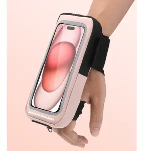 Wristbands Phone Holder for Running, Forearm Running Armbands for iPhone 16/15 Pro/14 Plus/13/11/XR/XS, Galaxy S24/S10, Supports Thick Phone Cases, Fits Up to 6.8'' Phones