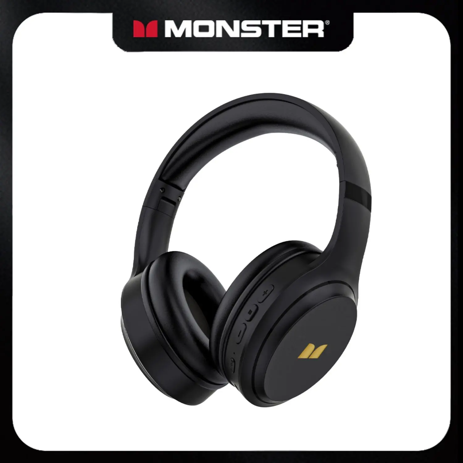MONSTER Noise Cancelling Headphones, Bluetooth 6.0Wireless Over-Ear Headphones, Long Playtime, Deep Bass HiFi Sound, Comfortable Foldable Design, Built-in Mic, Compatible with iPhone, Android, Laptop & PC for Home Office Calls-TikTokShopBackToSchool, Audi