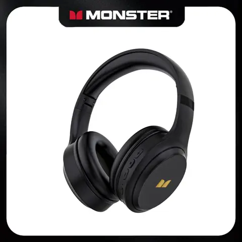 MONSTER Over-Ear Noise Cancelling Headphones, Bluetooth 6.0 Wireless, Adjustable, Deep Bass HiFi Audios, Long Playtime, Foldable Comfortable, Built-in Mic for Hands-Free Calls, Compatible with iPhone Android Laptop PC, Unique Gifts for Man