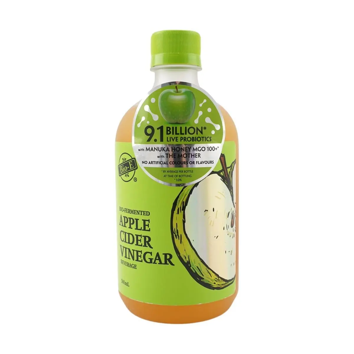 BIO-E Apple Cider Vinegar Drink with Manuka Honey & Prebiotics - 500ml, Gut Health, Digestive Support, Probiotic Fruit Enzyme Juice