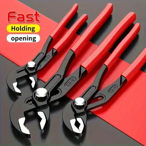 1Pc Quick Adjustable Water Pump Pliers, Large Opening Adjustable Pipe Wrench with Comfortable Handle, Rust-proof Multi-functional Pliers, Suitable for Water Pipe, Automobile and Pipeline Maintenance