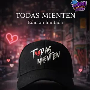 Todas Mienten Hat - Black Mesh Hat with Graphic Design Featuring Red and White Text Quality Caps Adjustable Caps