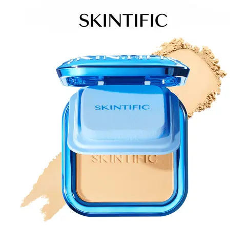 [New Launch] SKINTIFIC Ultra Cover Powder Foundation Hype Fine Powder 3X Soft-Focus Complex Intelli Oil Control 16H Matte Finish All Skin Type Best For Oily Skin, Cruelty-Free, Black Friday Gifts, Holiday Gifts